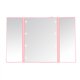 thumbnail image 1 of Espejo de maquillaje LED triple rosa, espejos cosméticos plegables para mesa de baño de viaje, 1 of 8