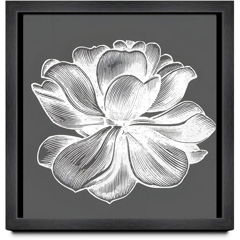 14x5 Frame Black Charcoal Grey Wood Textured Picture Frame | 0.75