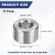 thumbnail image 3 of Uxcell 15PCS M5 Espaciadores de Acero Inoxidable 304 5mm ID x 10mm OD x 6mm L Espaciador Metálico Redondo para Tornillos, 3 of 6