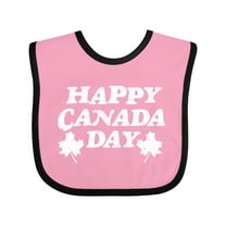 Inktastic Happy Canada Day with Distressed Maple Leaves Boys or Girls Baby Bib