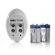 EBL Rechargeable 9-Volt General Purpose Battery, 10 Pcs, 10 Pack