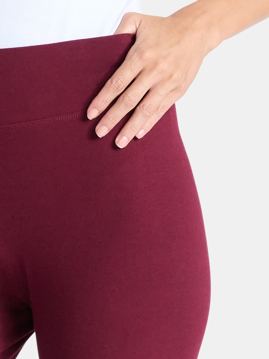 Time and Tru Women's High Rise Leggings, 27'' Inseam, 2-Pack, Sizes XS-XXXL