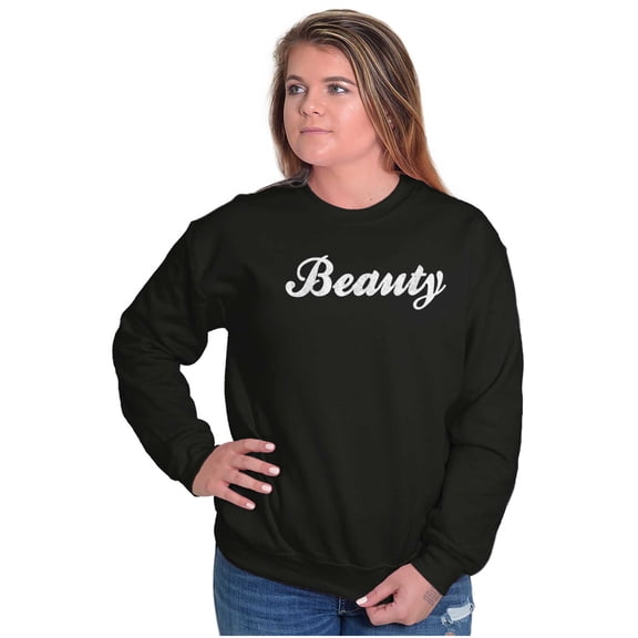 Beauty Motivational Positivity Women Plus Size Crewneck Sweatshirt Brisco Brands 2X