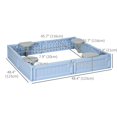 thumbnail image 2 of Light Blue Outdoor Sandbox with Canopy & Liner - 48” Square HDPE Play Sandpit for Backyard Fun, 2 of 7
