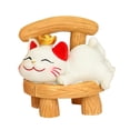thumbnail image 5 of yotijay Lucky Cat Statue Animal Sculpture Cute Decoration Resin Cartoon Desktop Ornament B, 5 of 9