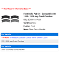 thumbnail image 2 of Front Brake Pad Set - Compatible with 1999 - 2004 Jeep Grand Cherokee - AC Delco, 2 of 2