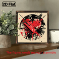 thumbnail image 5 of 2D Flat Vibrant Design Room Decor 1pc Romantic Red Heart Iron Metal Tin Sign, Vintage Love Art Wall Decor for Home, Valentine's Day, Cafes, Offices - Durable Hanging Decoration, Home Decor, Perfec, 5 of 9
