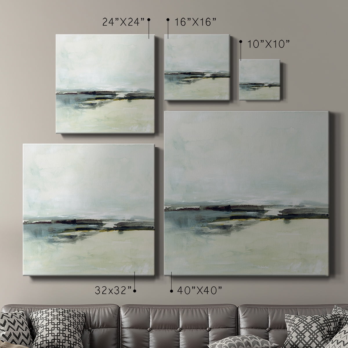 Wexford Home Sage Skies I-Premium Gallery Wrapped Canvas, 40" x 40" - Ready to Hang