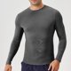 thumbnail image 4 of pstuiky camisa de manga larga para hombre, Camisa deportiva de manga larga con cuello redondo, ligera, transpirable y de color liso con cremallera para hombre top de hombre s, 4 of 7