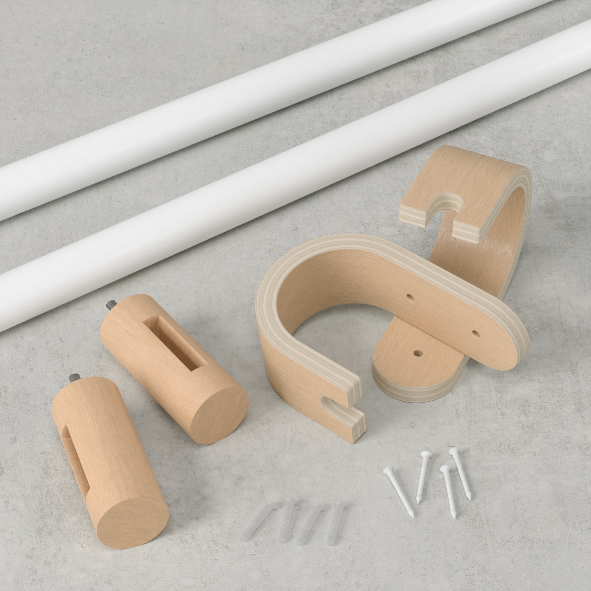 Umbra Bellwood White 2.5cm Adjustable Curtain Rod, 42.00 in