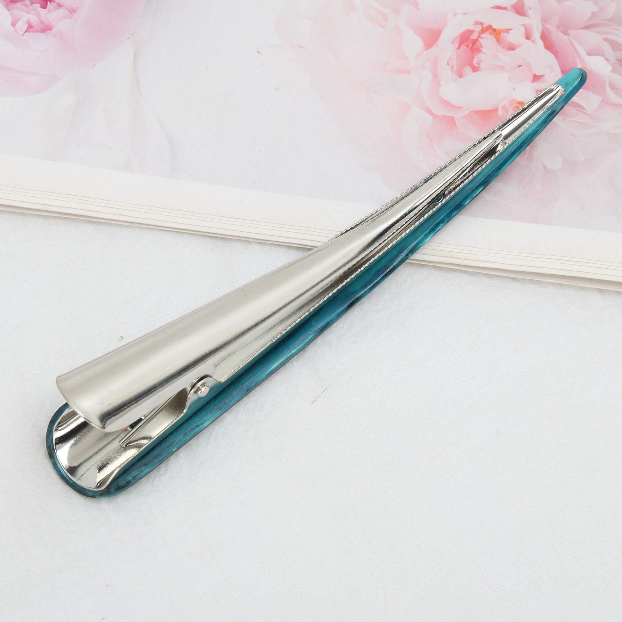 Unique Bargains Stylish Hairdos Everyday Use Fashion Acetic Acid Hair Clip Blackish Green
