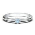 thumbnail image 1 of Classic Bezel Set Birthstone Ring - Blue Topaz (December), 1 of 4