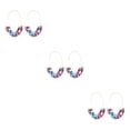 thumbnail image 2 of Aretes en forma de U Sonducket Estampado de Leopardo Naranja, 2 of 6
