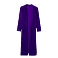 thumbnail image 2 of Oksale Velvet Trench Coat for Women Casual Open Front Cardigan Full Length Overcoat Loose Long Sleeve Outerwear Soft Comfortbale Fall Jackets Purple S, 2 of 7