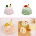 thumbnail image 6 of Yoone Artificial Cake Realistic Looking Vivid Color Faux Leather Simulation Cake Decoration Photography Props for Home, 6 of 6