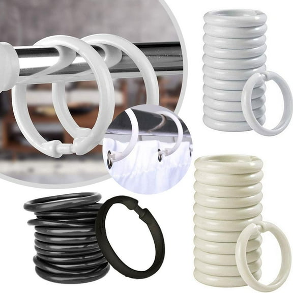 Clerance! PawCasa Round Shower Curtain Hooks Multifunctional Antislip Resistant to Rust Hookss