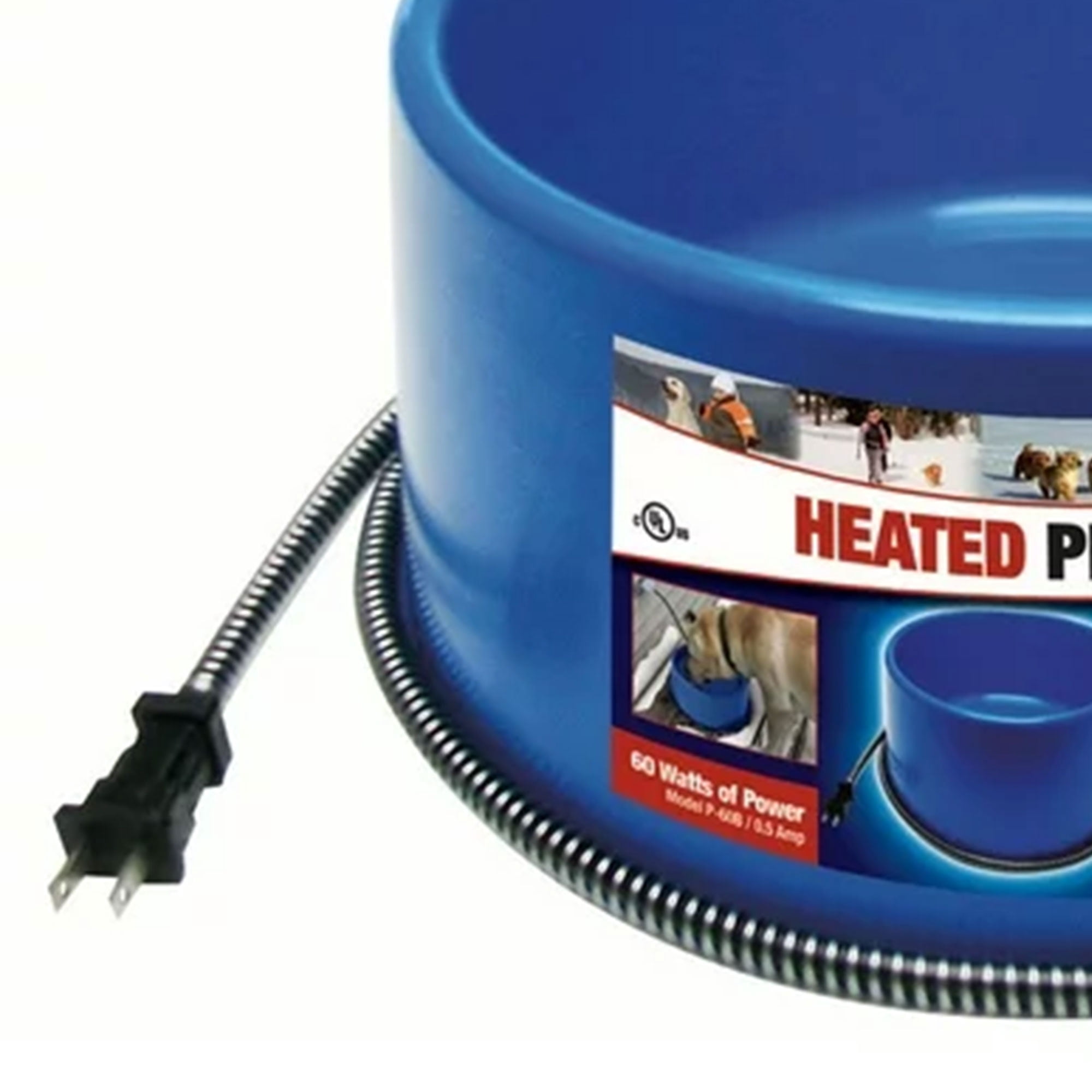 Farm Innovators 60W Premium Plastic Heated Pet Dog/Cat Water Bowl, 4 Pack