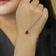 thumbnail image 4 of Collar con colgante deslizante solitario de 1,5 TCW JeenMata con forma de pera granate, 4 of 6