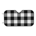 thumbnail image 6 of Lsque White And Black Plaid Car Windshield Sun Shade | Accordion Folding Style Auto Shade for Car Truck SUV Van | Blocks UV Rays Sun Visor Protector | Small, 6 of 7