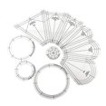 thumbnail image 1 of kurtrusly 10pcs Regular Dresden Plate Template Patchwork Stencils Quilt Ruler Petals Machine DIY Tool, 1 of 8