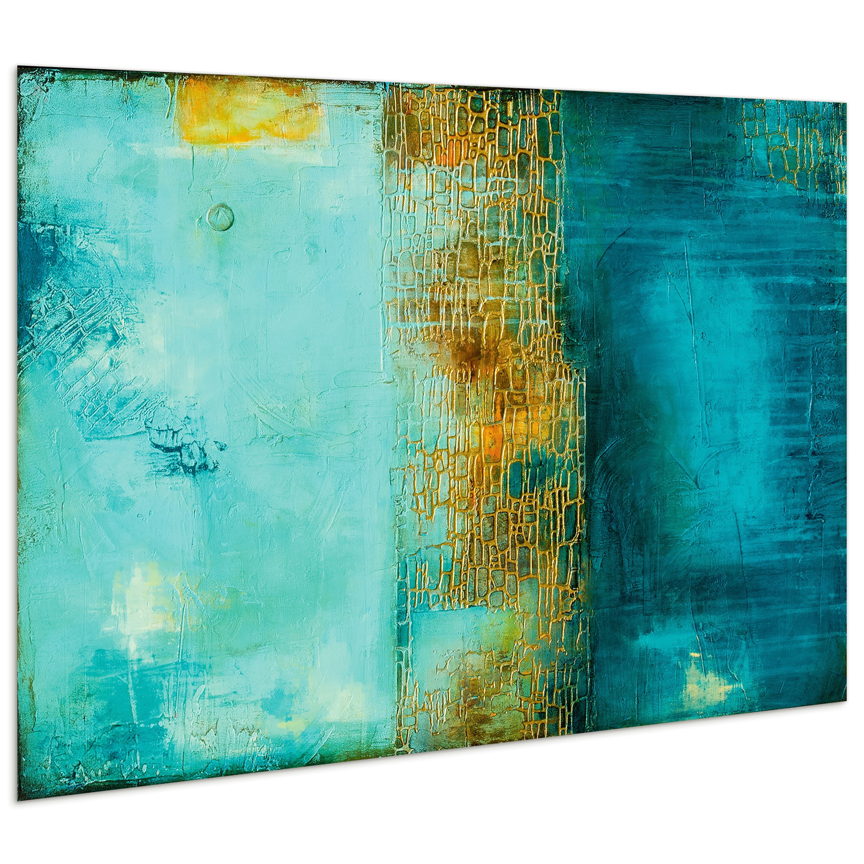 Empire Art Direct Castle Court Frameless Free Floating Tempered Glass Panel Graphic Wall Art, 48" x 32" x 0.2", Ready to Hang