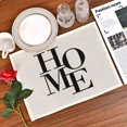 thumbnail image 6 of 2024 Placemat New Black And White Letters Kitchen r Table Mat Tableware Pad Drink Coaster Linen Cup Dinner Table cloth Mat, 6 of 7