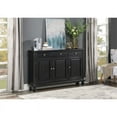 thumbnail image 3 of Coast To Coast Imports Raven Black Rub Three Door Three Drawer Credenza, 3 of 6