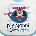 thumbnail image 4 of Inktastic Nonni Loves Me Baby Bear Boys Baby Bib, 4 of 4