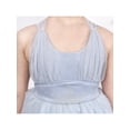 thumbnail image 6 of Girls Dress Blue Gray Swing Layered Criss Cross Tie Backless Slip Halter 7 Years, 6 of 7