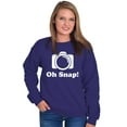 thumbnail image 4 of Oh Snap Camera Snapshot Cute Hobby Sweatshirt for Men or Women Brisco Brands S, 4 of 6