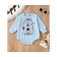 thumbnail image 2 of Bagilaanoe Newborn Baby Girl Boy Oversized Rompers Cartoon Print Long Sleeve Bodysuits 6M 12M 18M 24M Infant Casual One Piece Short Jumpsuit, 2 of 9