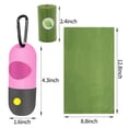 thumbnail image 2 of Dispensador de bolsas para excrementos de perro, paquete de 2 con linterna LED y bolsas, color rosa, 2 of 7