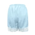 thumbnail image 4 of Vividxx Women's Shorts Elegant Satin Shorts With Lace Trim Comfortable And Casual Wear Elastic Waist Soft Fabric Relaxing Home Pajama Bottoms Casual Trousers, 4 of 5