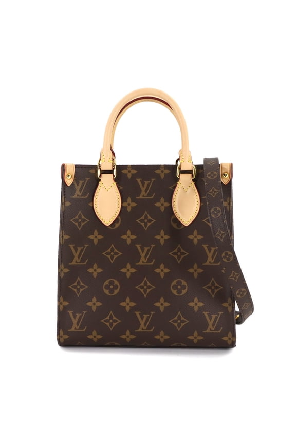 Pre-Owned Louis Vuitton Monogram Sac Plat BB 2-way Hand/Shoulder Bag, Brown, M45847,... (Good)