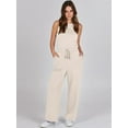 thumbnail image 2 of Wehilion Women's Wide Leg Jumpsuit Casual Versatile Sleeveless Solid Color Commuting Pants Jumpsuit Casual, 2 of 8