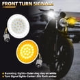 thumbnail image 4 of GHSDFBB 1157 2" Bullet LED Front Turn Signals Light White Amber Blinker Light Compatible for Harley Davidson Sportster Softail Dyna, 4 of 7