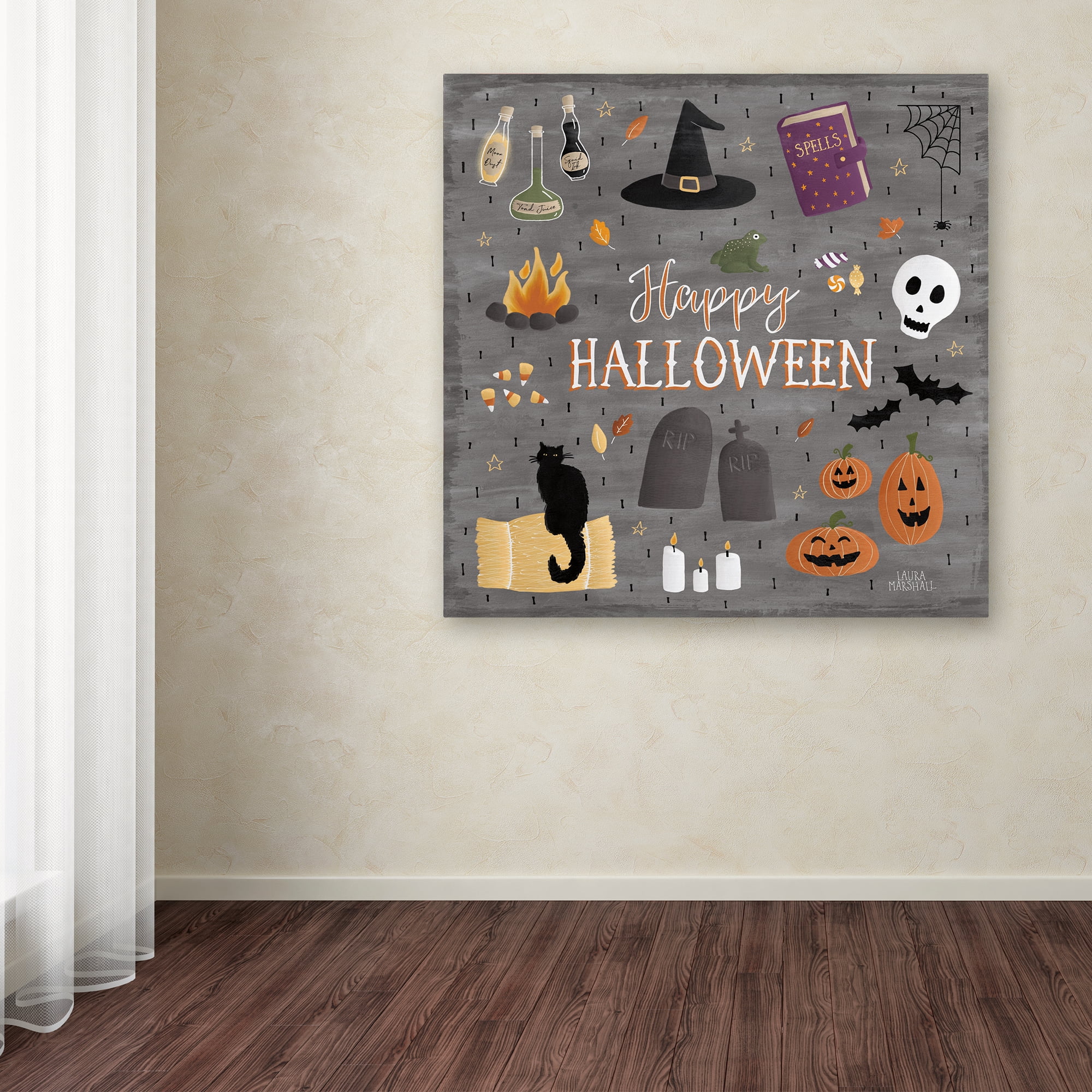 Trademark Fine Art 'Haunted Halloween II' Canvas Art by Laura Marshall