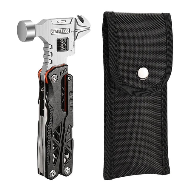 IMENGL Clearance! Delayuji Electrical Tools 18 In 1 Multitool Stainless Multitool Pliers with Replaceable Alloy Wire Cutters Nylon Apply To Camping & Hunting One Size Black