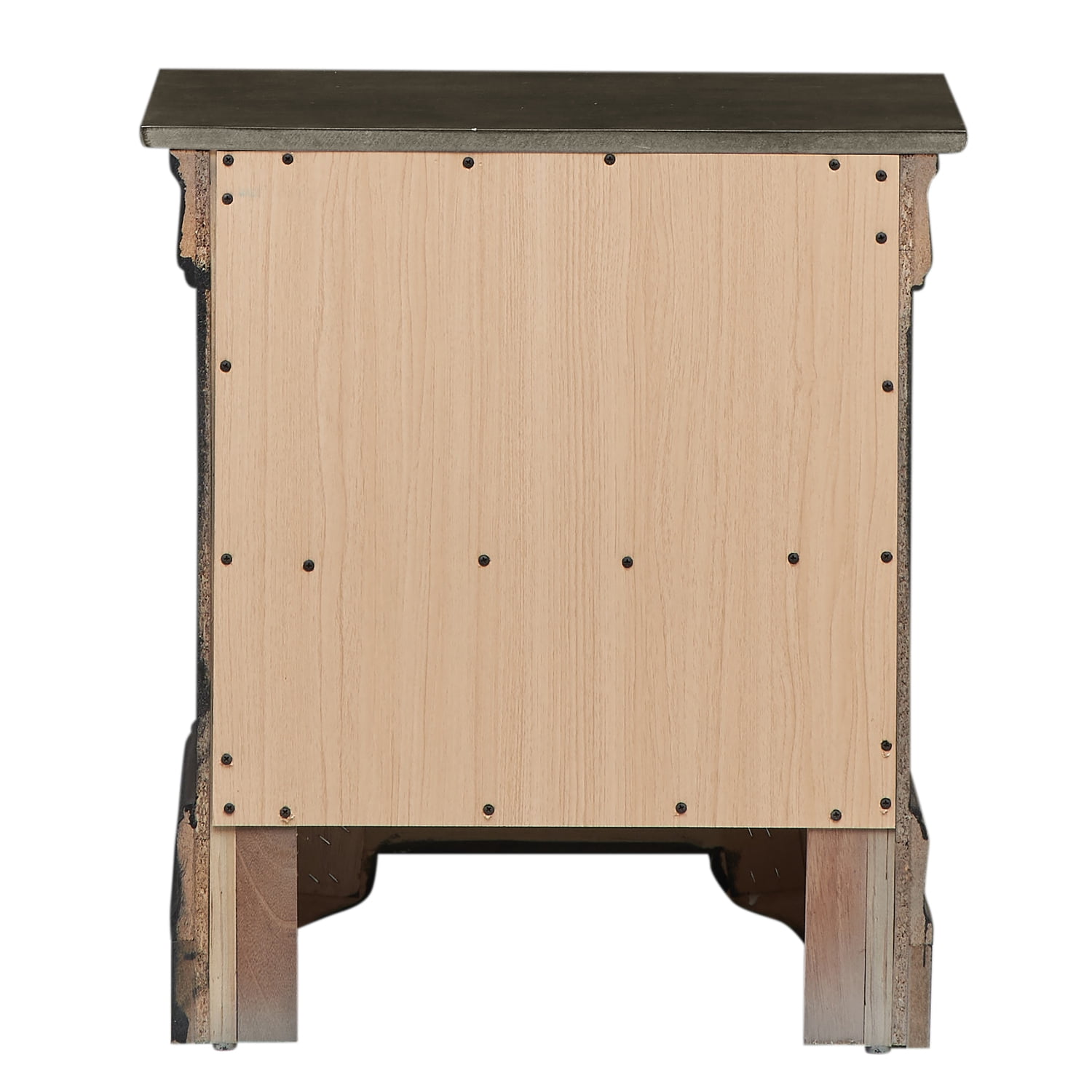 Glory Furniture Louis Phillipe 2 Drawer Nightstand in Gray