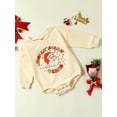 thumbnail image 3 of Gzhioc Christmas Toddler Baby Rompers Letters Santa Print Casual Long Sleeve Jumpsuit for Newborn Infant Girl Boy,0-24 Months, 3 of 9