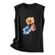 thumbnail image 5 of Camiseta holgada sin mangas con cuello redondo y estampado de flores informales de verano para mujer Pompotops  lopia994325, 5 of 5