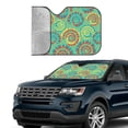 thumbnail image 4 of Fuzoiu Colourful Tie Dye Print Car Windshield Sun Shade,Block Uv Rays Sunshade,Foldable Front Window Sun Visor Protector for Car,SUV,Truck-Keep Vehicle Cool-Colourful Tie Dye, 4 of 8