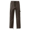 thumbnail image 4 of Honeeladyy Men Solid Casual Multiple Pockets Outdoor Straight Type Fitness Pants Cargo Pants Trousers tops for men, 4 of 5