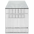 thumbnail image 4 of Modway Gridiron Stainless Steel Office Desk in Stainless Steel, 4 of 5