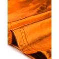 thumbnail image 5 of DARING DIVA Party Metallic Textured Short Sleeve Shiny Tops XS Orange, 5 of 6