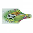 thumbnail image 1 of Sports Cutting Board, Pattern of Sports Balls on Watercolors Splash Vibrant Art Graphic Playroom, Decorative Tempered Glass Cutting and Serving Board, Wine Bottle Shape, Multicolor, by Ambesonne, 1 of 1