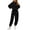 Black-RongHuan women outfits sets, variant on RongHuan Sweatsuits Women 2 Piece Outfit Fashion Hoodies Matching Cargo Sweatpants Fall Winter Track Suit with Pockets