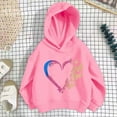 thumbnail image 7 of SGMVNU Hoodies for Girls Boys Trendy Boys Fashion Hoodie Heart Print Casual Pullover Sweatshirt for Kids Athletic Outerwear Youth Apparel with Pocket(Size 9-10 Years, Pink), 7 of 7
