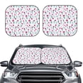 thumbnail image 2 of Gukieu Tulips Flowers Print Car Windshield Sun Visor, Foldable Anti-UV Car Sun Visor Suitable for Vans, Trucks Car Accessories-Large, 2 of 6