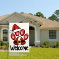 thumbnail image 2 of JOOCAR Santa Paw Print Welcome Garden Flag for Winter Christmas Home Outdoor Garden Yard Door Decor 12x18 inch, 2 of 5